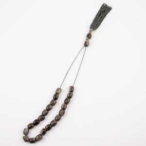 Worry Beads Obsidian Gray