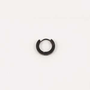 Steel Hoop Earring Black Nickel 9x3mm