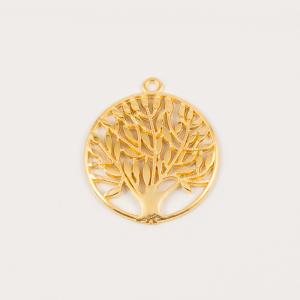 Gold Plated Metal Tree 4.3x3.8cm