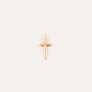 Metal Cross Pink Gold 1.6x0.8cm