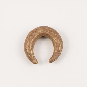 Ceramic Horn Brown 3.8x3.7cm