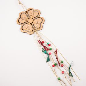 Charm Clover Wooden Ribbons Beads
