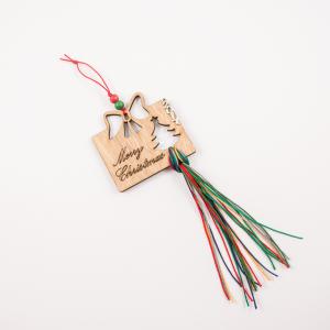 Charm Wooden Gift Multicolored Ribbons