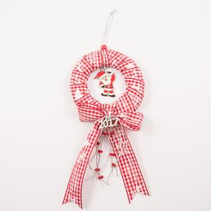 Charm Wreath-Ribbon Santa Claus