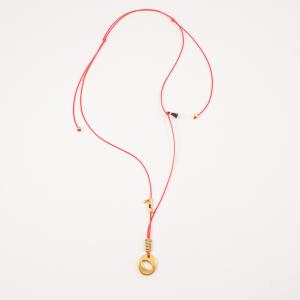Necklace Red "17" Gold
