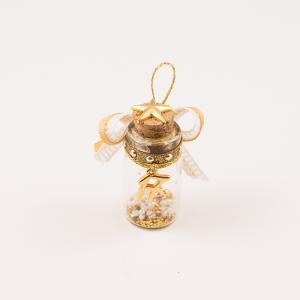 Charm Bottle Gold Plated Star