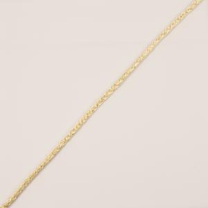 Knitted Metallic Cord Gold 4mm