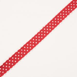Ribbon Tassels-Dots Red 2.5cm