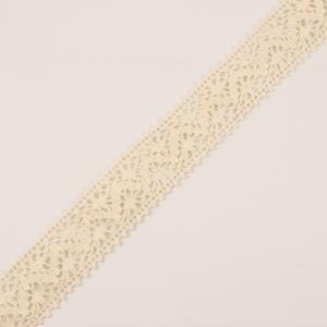 Knitted Ribbon Ivory 3.5cm
