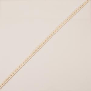 Knitted Ribbon Ivory 6mm