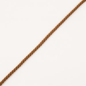 Twisted Cord Glossy Brown 7mm