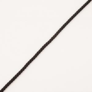 Twisted Cord Glossy Black 7mm