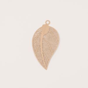Leaf Filigree Beige 5.2x2.7cm