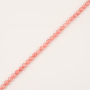 Polygonal Pink Quartz Beads (8mm)