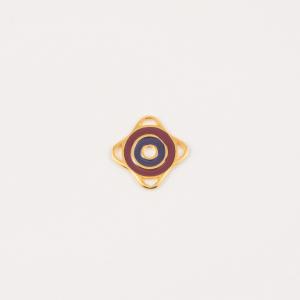 Eye Enamel Burgundy-Blue 2.1x2.1cm