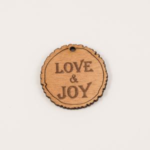 Wooden Item "Love & Joy" 4cm