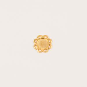 Gold Plated Flower 1.5cm