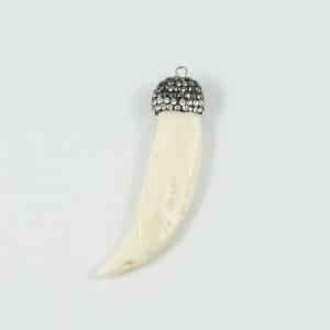 Tooth Ivory Crystals 6x1.4cm