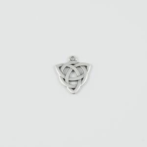 Metal Celtic Triangle Silver 2.3x2cm