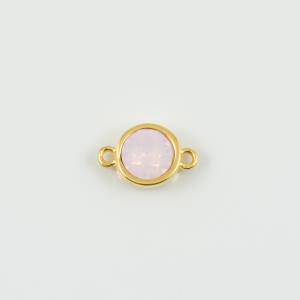Gold Item Swarovski Pink Opal 1.7x1.1cm