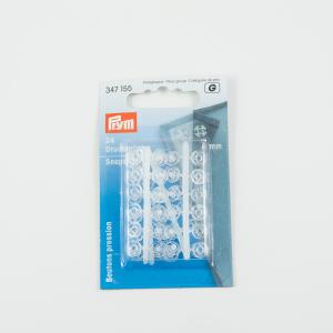 Plastic Snap Fasteners Transparent 7mm