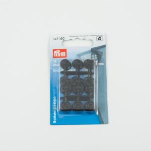 Plastic Snap Fasteners Black 10mm