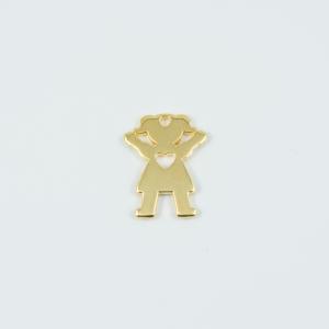 Metal Girl Gold 2.5x1.9cm
