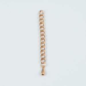 Fluctuation Chain Pink Gold 6x0.4cm
