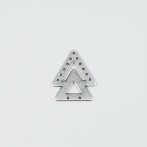 Double Triangle Silver 2.8x2.3cm