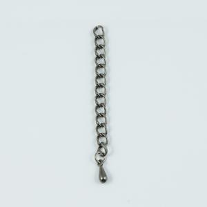 Fluctuation Chain Black Nickel 6x0.4cm