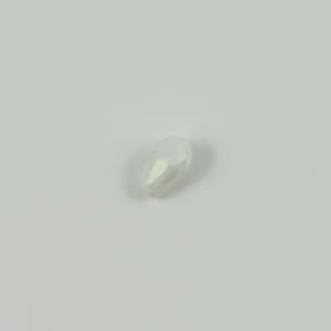 Κρυστάλλινη Χάντρα Δάκρυ Λευκή 1.1x0.8cm