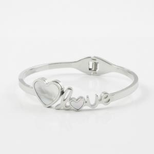 Steel Bracelet Heart "love"