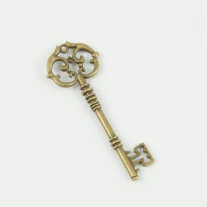 Μεταλλικό Κλειδί Μπρονζέ 8x3cm