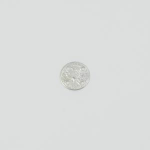 Metal Coin "Head" Silver 1cm