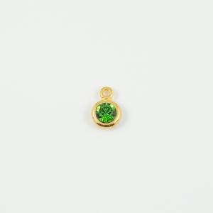 Χρυσό Μενταγιόν Swarovski Emerald