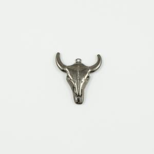 Metal Bull Black Nickel 3.3x2.9cm