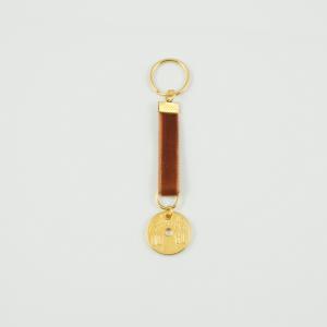 Key Ring Velvet Honey Coin Gold