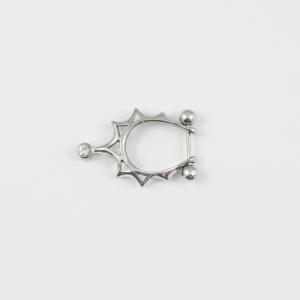 Steel Nipple Bar Crown 3.4x2.3cm