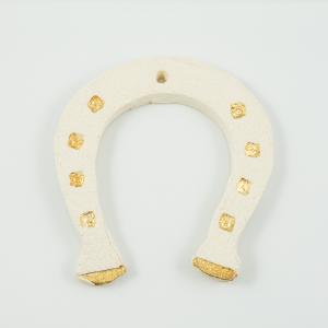Ceramic Horseshoe Ivory 10.5x9.5cm