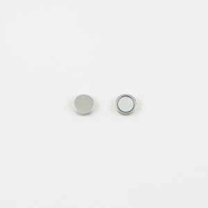 Σκουλαρίκι Τάπα Μαγνητικό Ασημί 8mm