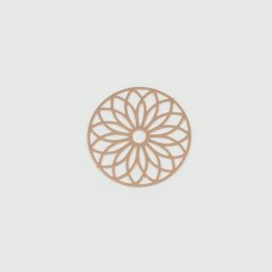 Perforated Flower Pink Gold 2.4cm
