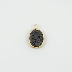 Gold Plated Item Lava Oval 2.5x1.5cm