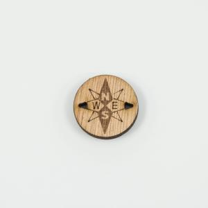 Wooden Round Compass Item 2.3cm