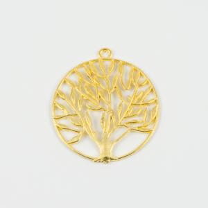 Gold Plated Tree of Life 4.2x3.8cm