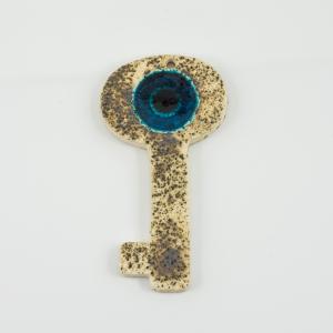 Ceramic Key-Eye Beige 9x5cm