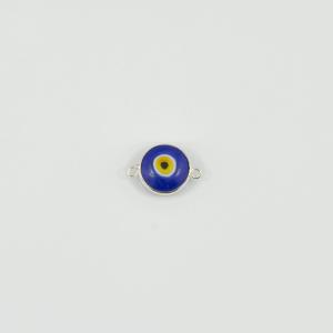 Silver Eye Ceramic Blue 1.4x1cm