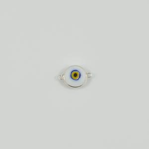 Silver Eye Ceramic White 1.4x1cm