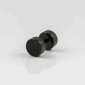 Steel Plug Black Nickel 10mm