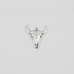Metal Bull Silver 3.4x2.9cm