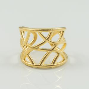 Perforated Ring Gold 2x1.7cm